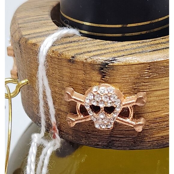 Colorful Skull-Themed Wine Glass Charms Set - 4 Unique Charms With Beads & Wood - Picture 2 of 13